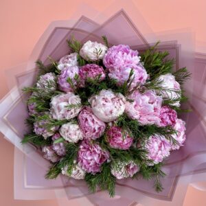 21 Adet Pembe Şakayık Buketi